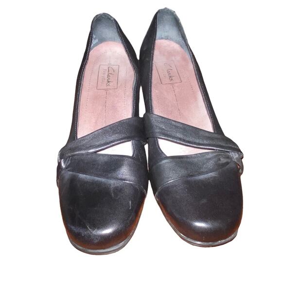Clarks Everyday Active Air Mary Jane Chunky Heel Rubber sole pumps shoes size 7 - Picture 2 of 11